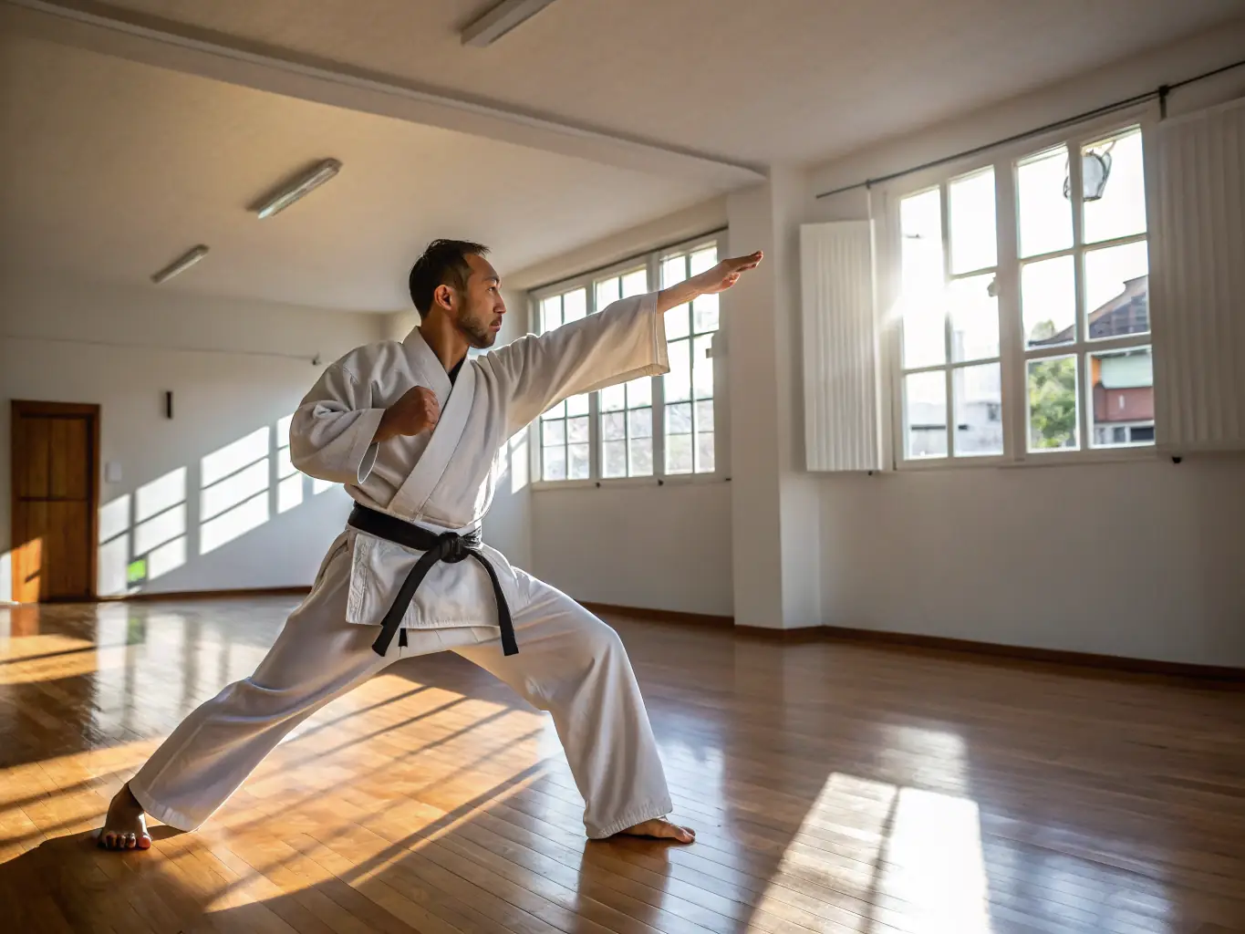 A close-up shot of an instructor providing one-on-one guidance to a student, adjusting their stance or technique, illustrating the personalized attention offered at the club.